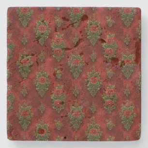 Festive Damask  Stone Coaster