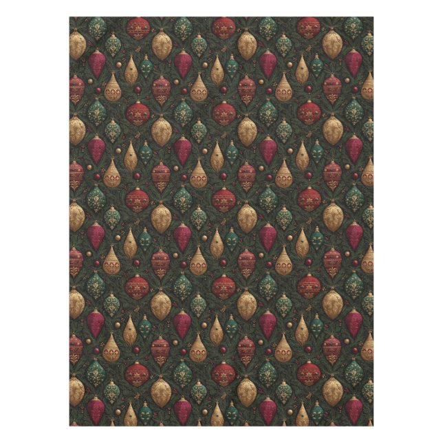 Festive Damask  Tablecloth (Front)