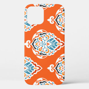 Festive damask vintage pattern, elegant design. iPhone 12 case
