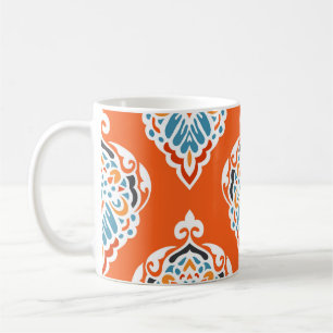 Festive damask vintage pattern, elegant design. coffee mug