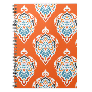 Festive damask vintage pattern, elegant design. notebook