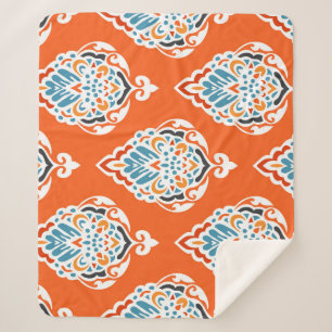 Festive damask vintage pattern, elegant design. sherpa blanket