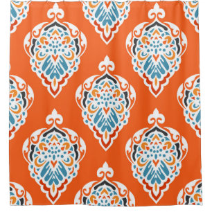 Festive damask vintage pattern, elegant design. shower curtain