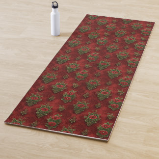 Festive Damask Yoga Mat