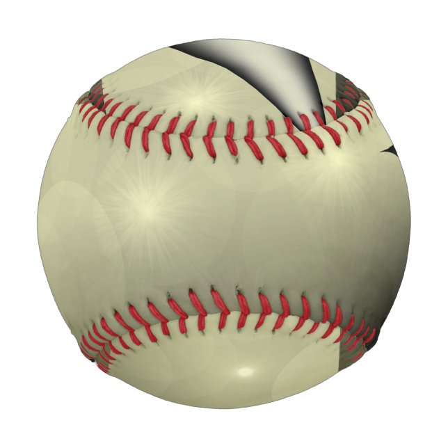 Festive dark pattern with lights and baubles baseball (Back)