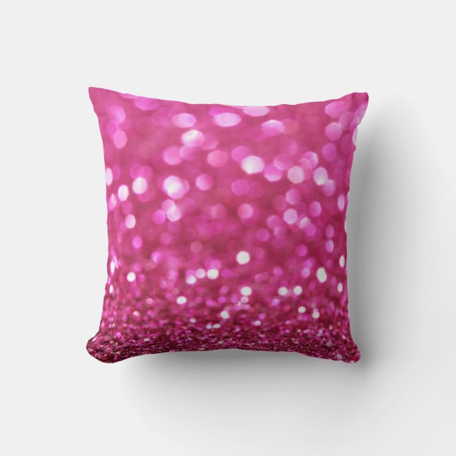 Festive Dark Pink: Elegant Abstract. Cushion (Front)