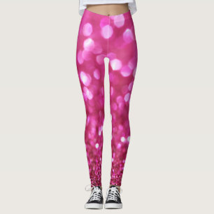 Festive Dark Pink: Elegant Abstract. Leggings