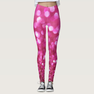 Festive Dark Pink: Elegant Abstract. Leggings