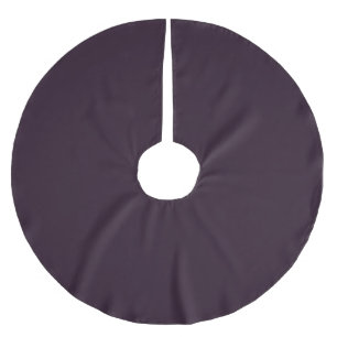 Festive dark purple brushed polyester tree skirt