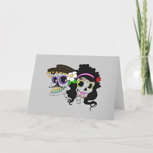 Festive Day of the Dead Art Card (Front)