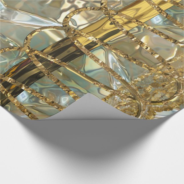 Festive Dazzle Romantic Chic   Elegant  Wrapping Paper (Corner)