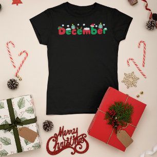 Festive December Hand-Drawn T-Shirt