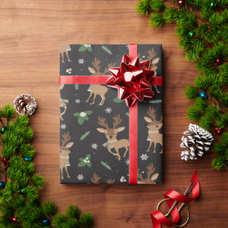 Festive deer pattern for Christmas wrap Wrapping Paper