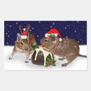 Festive Degus Sticker