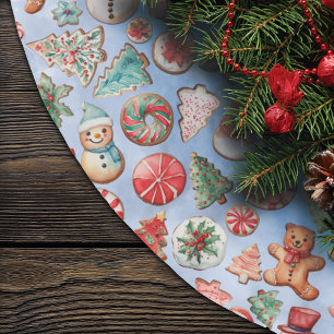 Festive Delight: Christmas Cookie Wonderland Brushed Polyester Tree Skirt