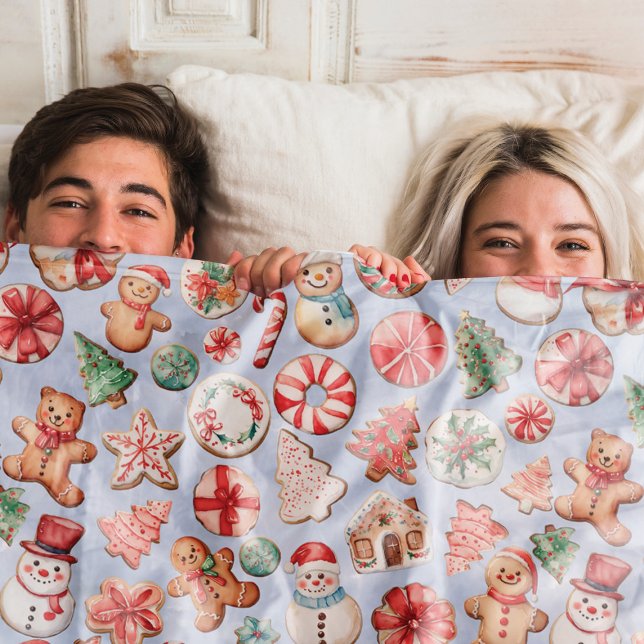 Festive Delight: Christmas Cookie Wonderland Fleece Blanket (Creator Uploaded)