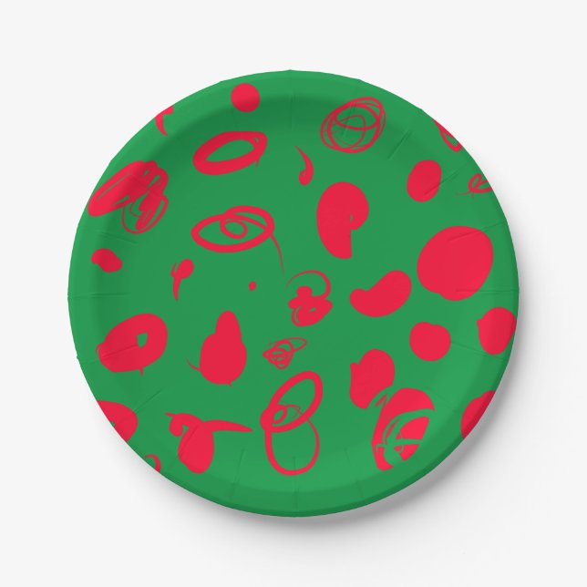 Festive design  paper plate (Front)
