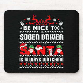 Festive Designated Driver Gift Ugly Christmas Mouse Pad