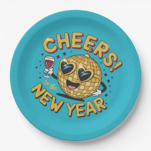 Festive Disco Toast in Shades of Celebration Paper Plate