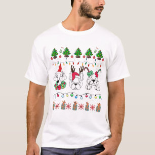 Festive Dog Christmas Pattern-cute holiday dogs T-Shirt