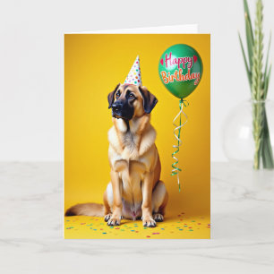 Festive Dog Hat Birthday Card