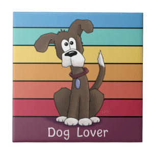 Festive Dog Lover Ceramic Tile