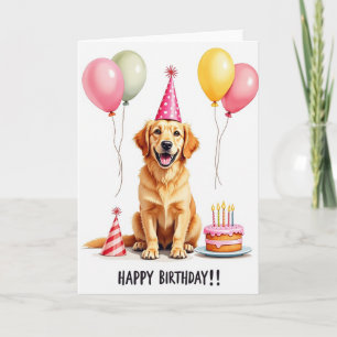 Festive Dog Party Card