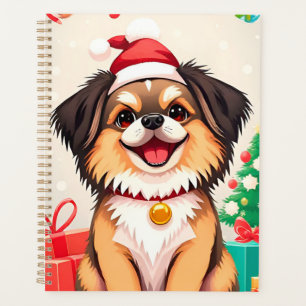 🎁Festive Dog Planner Santa Hat Holiday Gift ✨