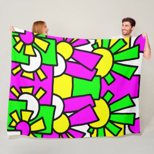 Festive Doodle Art 42 Fleece Blanket