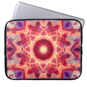 Festive Dopamine Decor Red Jolly Christmas Star Laptop Sleeve