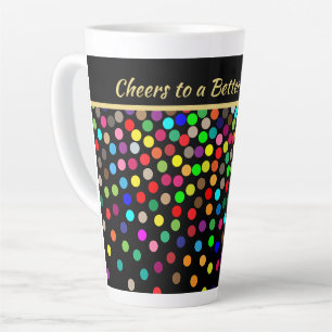 Festive Dots Cheers to a Better New Year Latte Mug