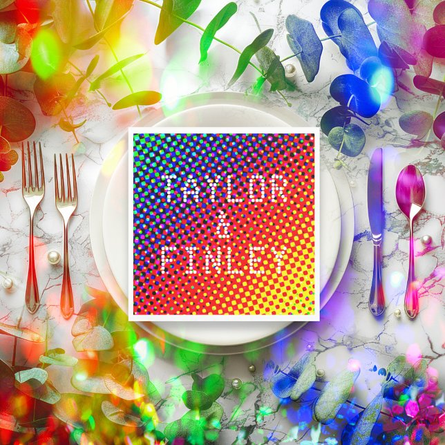Festive Dots Rainbow Cool Fun Cheerful Gay Pride N Napkin (Creator Uploaded)