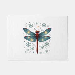 Festive Dragonfly Glow Doormat