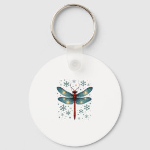 Festive Dragonfly Glow Key Ring