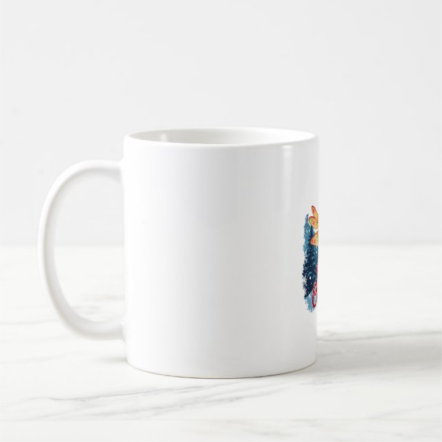Festive Dragonfly Lights Coffee Mug (Left)