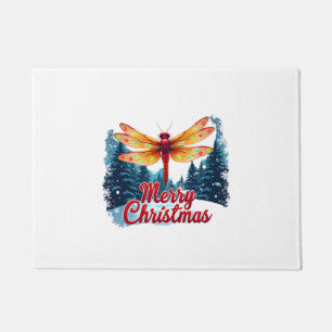 Festive Dragonfly Lights Doormat