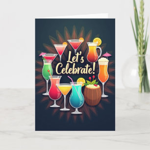 Festive Drinks Birthday Card