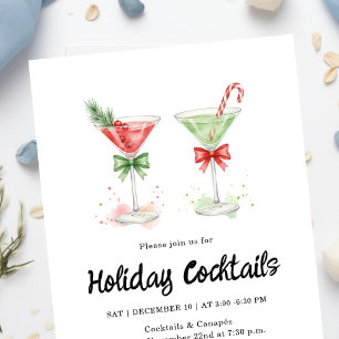 Festive Drinks Celebration, Winter Holiday Invitation