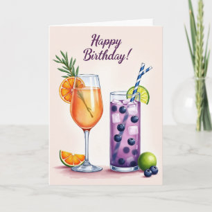 Festive Drinks Illustration Card