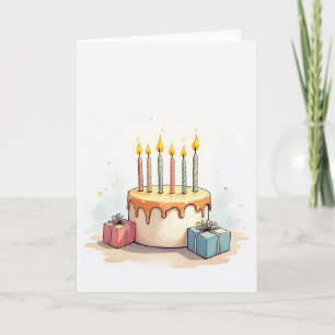 Festive Drip Cake Card