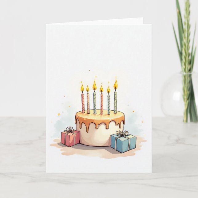 Festive Drip Cake Card (Front)