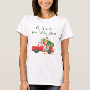 Festive Ducks Quack Up Some Holiday Cheer T-Shirt