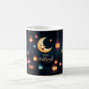 Festive Eid Mubarak Crescent Moon Coffee Mug