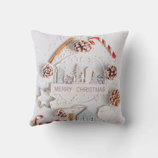 "Festive Elegance: Merry Christmas Pillow" Cushion
