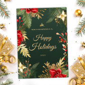 Festive Elegant Business Professional Christmas Holiday Card