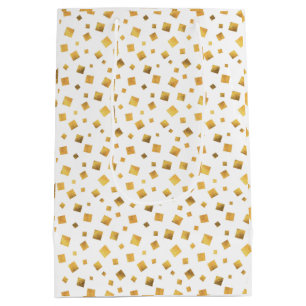 Festive Elegant Gold Confetti Gift   Medium Gift Bag