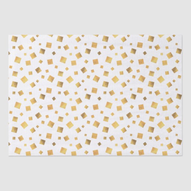 Festive Elegant Gold Confetti Gift  Tissue Paper (Front)