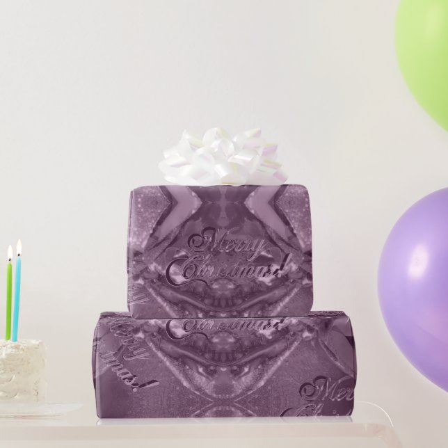 Festive Elegant Script Antique Pink Christmas Wrapping Paper (Party Gifts)