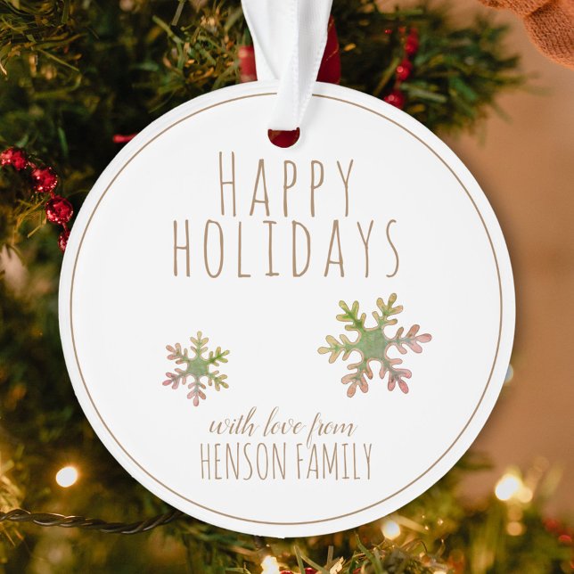 Festive Elegant Snowflake Christmas Holiday Ornament (Creator Uploaded)