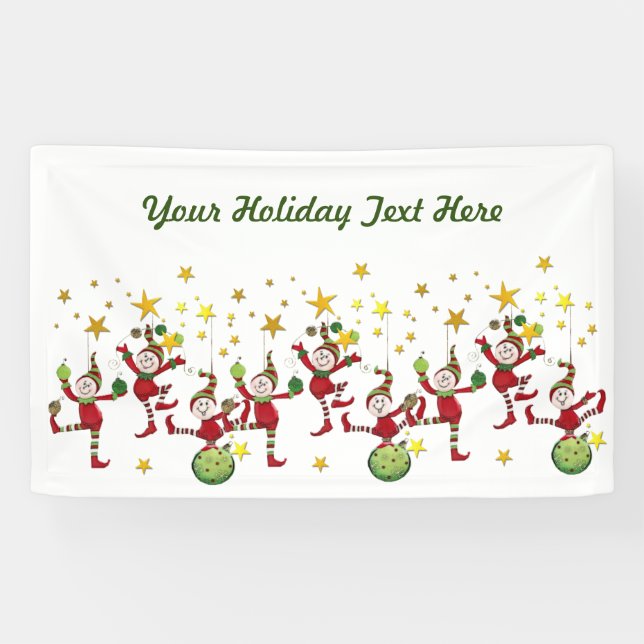 Festive Elves Christmas Banner (Horizontal)
